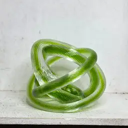 Green Art Glass Infinity Knot