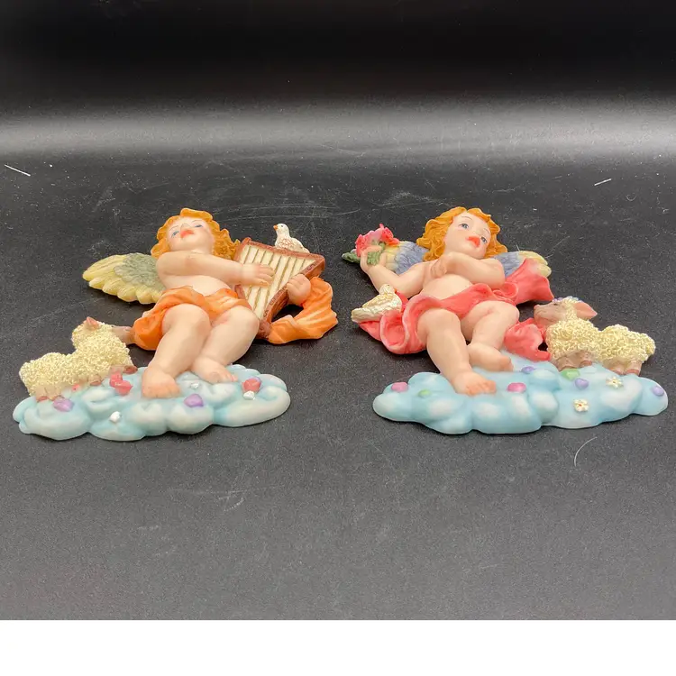 Vintage Santini Italy Angel Cherub Wall Decor