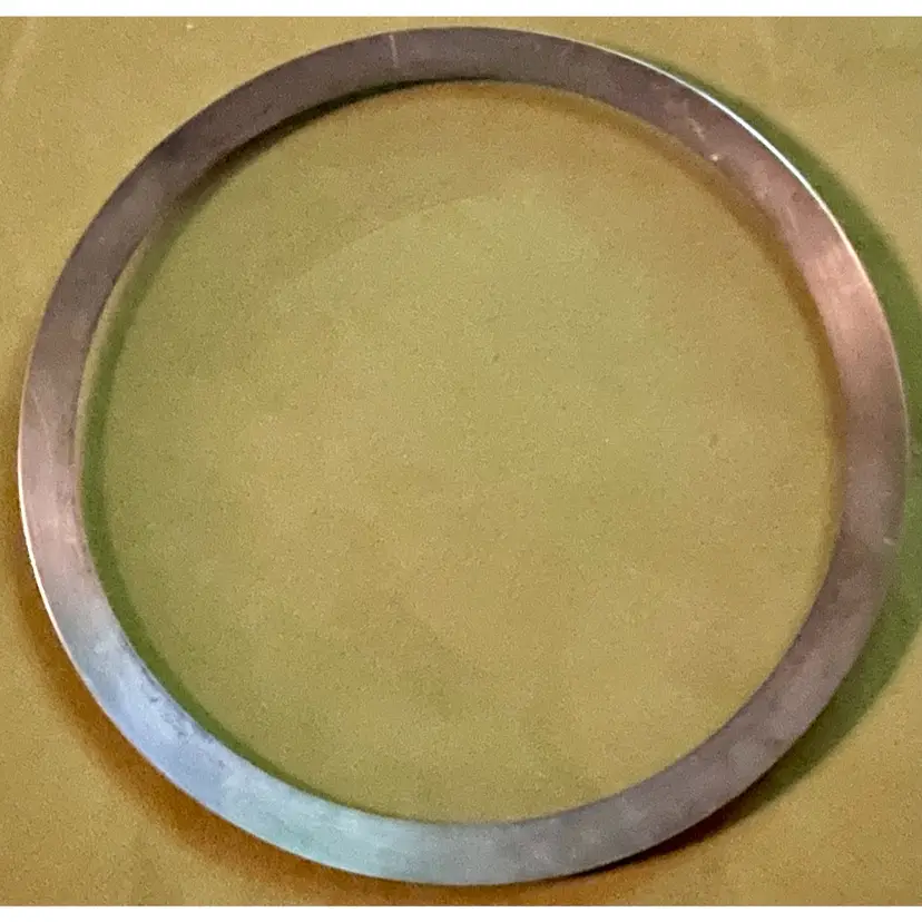 Vintage Dorothy C Thorpe Inc. 13” Crystal Platter with Silver Band