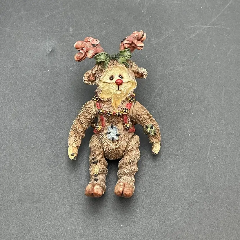 Boyds Bears Shoebox Bear #3216 Ivy Mooselbeary Figurine Christmas VTG Holiday