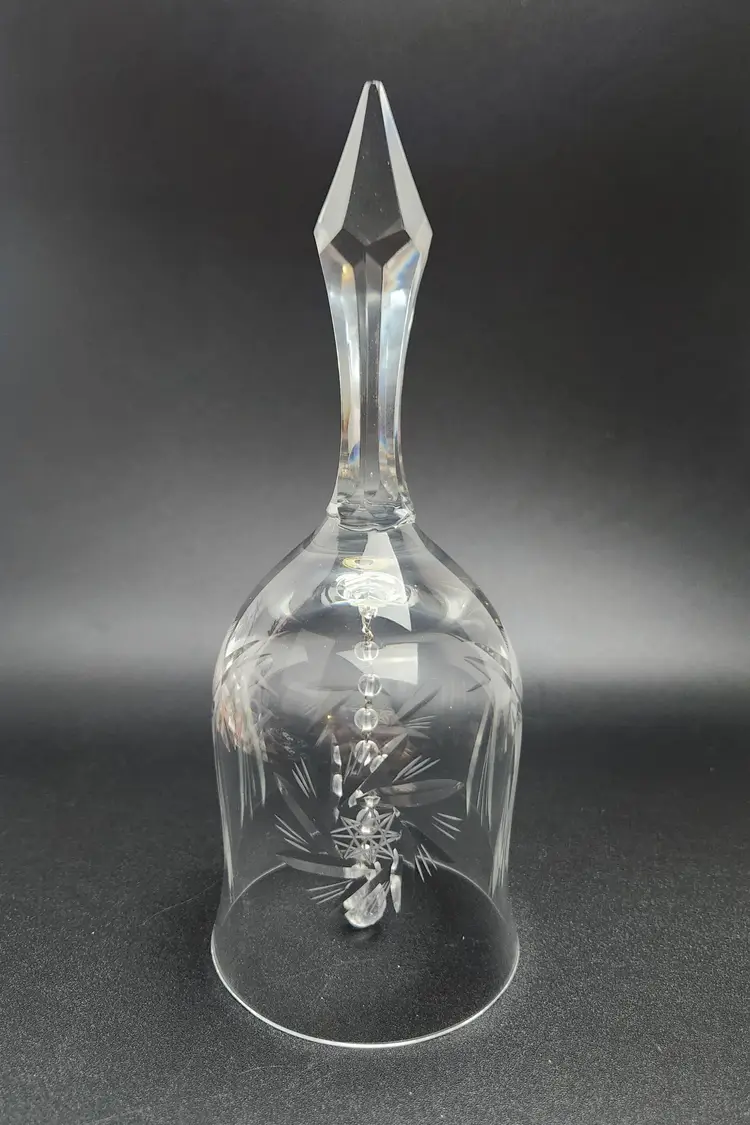 Starburst Crystal Bell with Faceted Handle