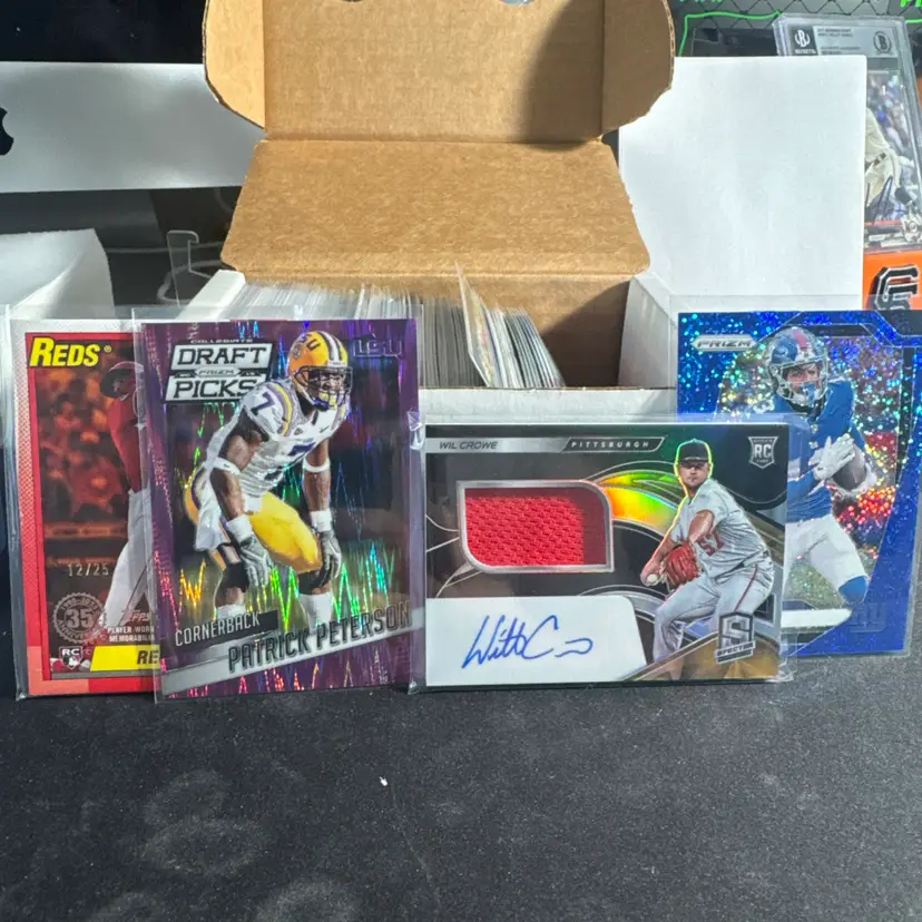 136 Box Full Baseball Football Basketball NASCAR Golf Auto Parallel Rookie Relic