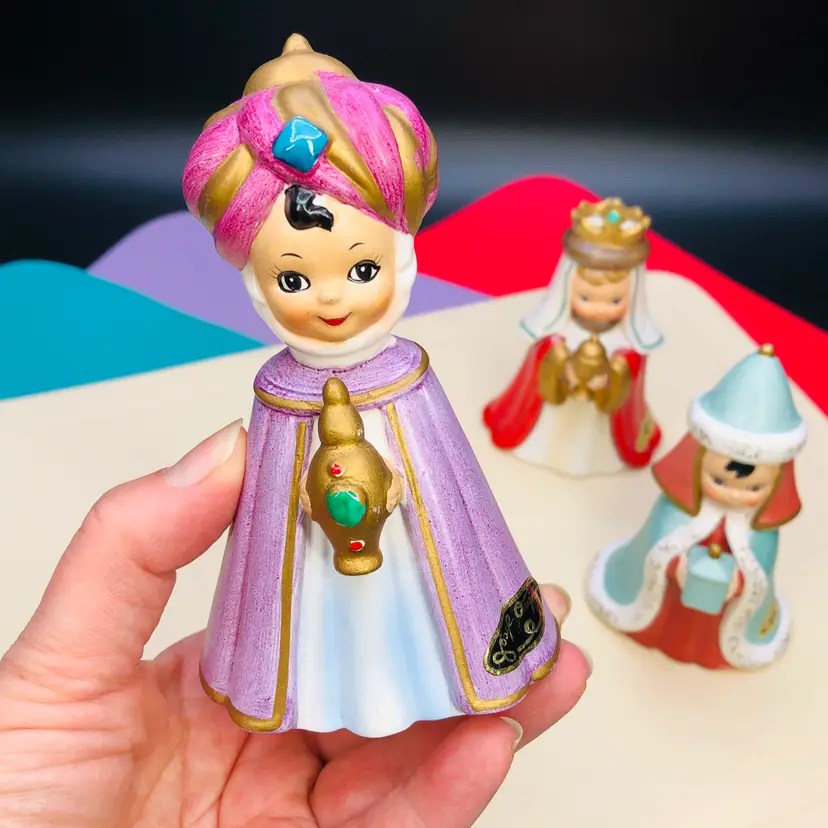 Vintage Josef Originals WISE MEN Figurine TRIO - Kitsch Christmas