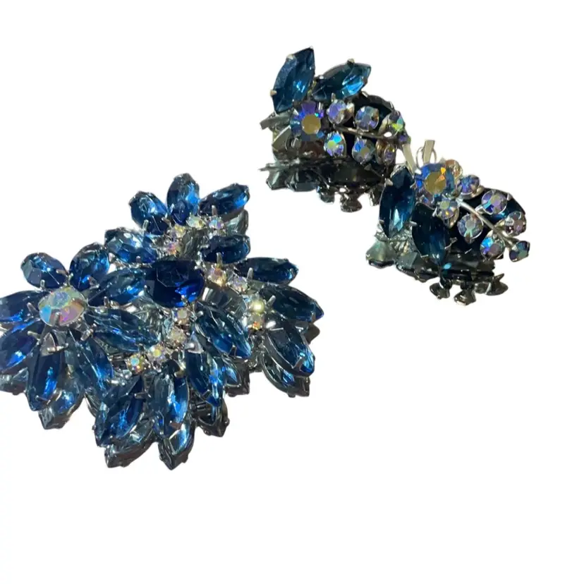 This Is A Married Set With Earrings Marked With Beau And The Brooch Unmarked