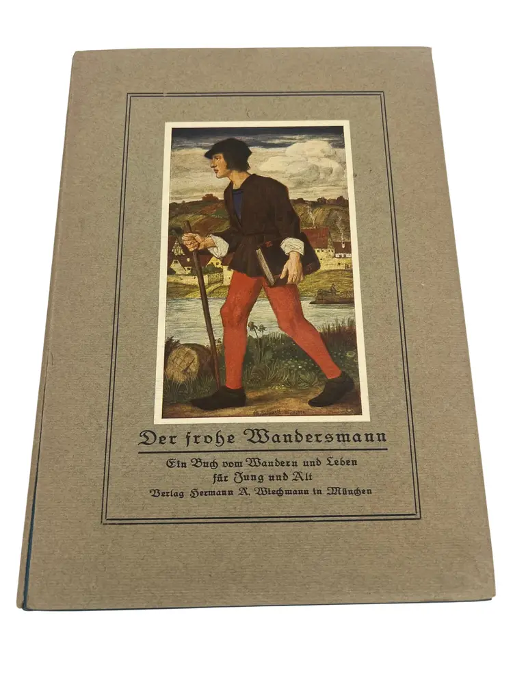 1925 Der Frohe Wandersmann w/ Dust Jacket & Slipcase Illustrated German Book