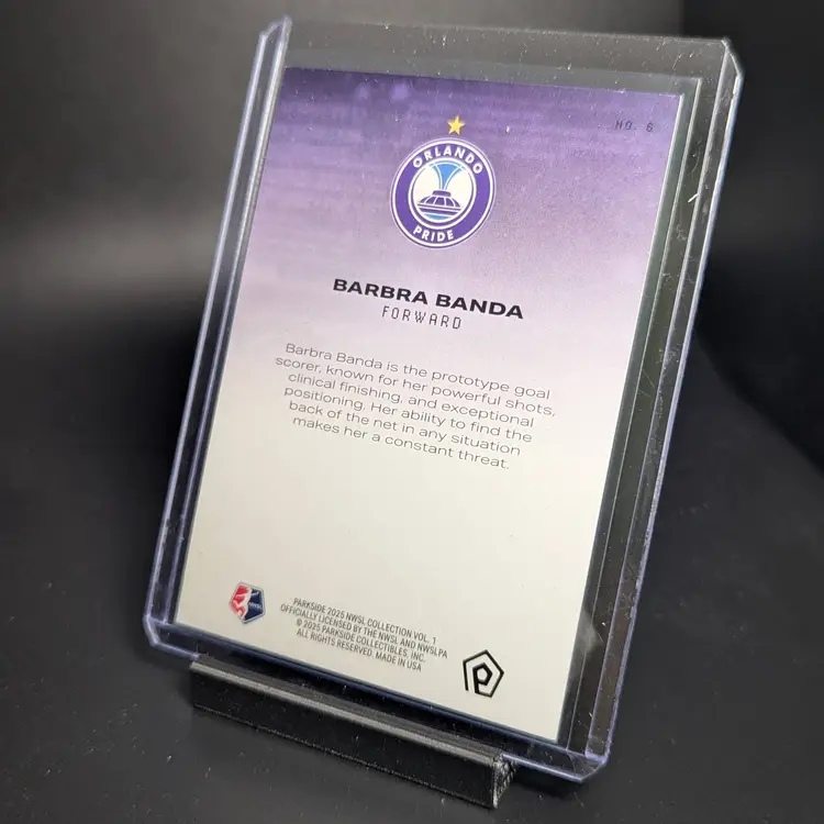 2025 Parkside NWSL Vol 1 Prototype #6 Barbara Banda Orlando Pride