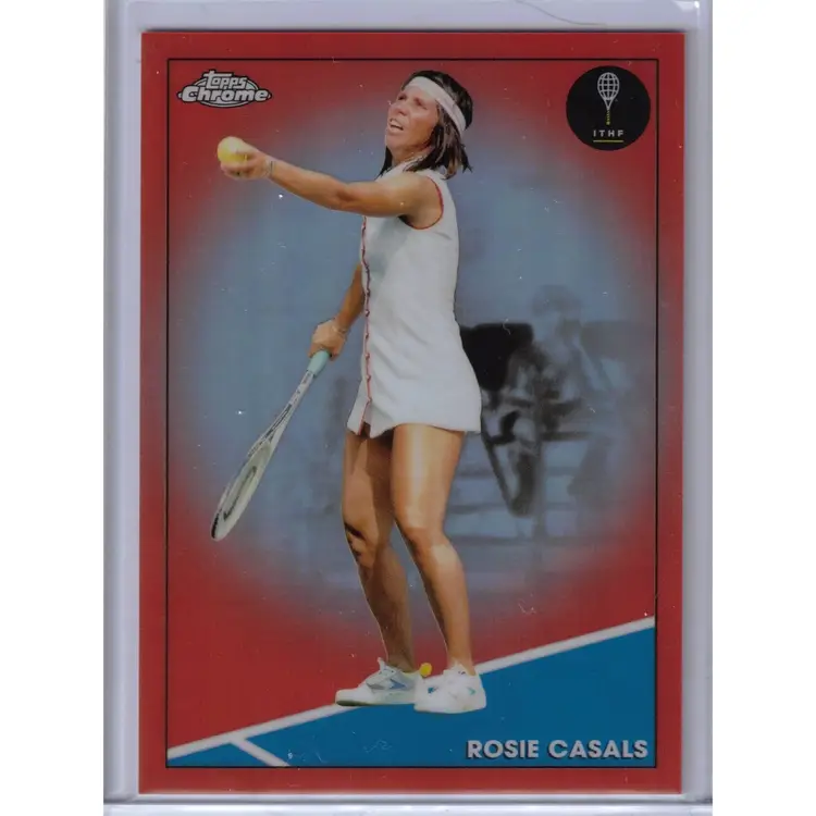 Rosie Casals Orange Refractor #'d /25 Topps Chrome Tennis Card 2021