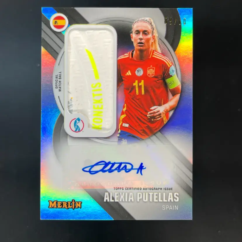 Alexia Putellas 2025 Topps Merlin WEURO Match Ball Autograph Black /10 Spain Soccer Card