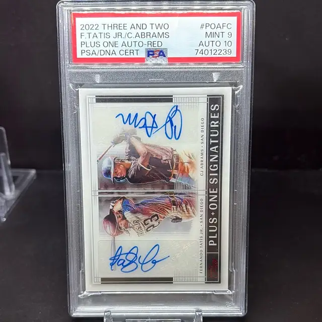Tatis Jr. / CJ Abrams Auto Red /5 PSA 9