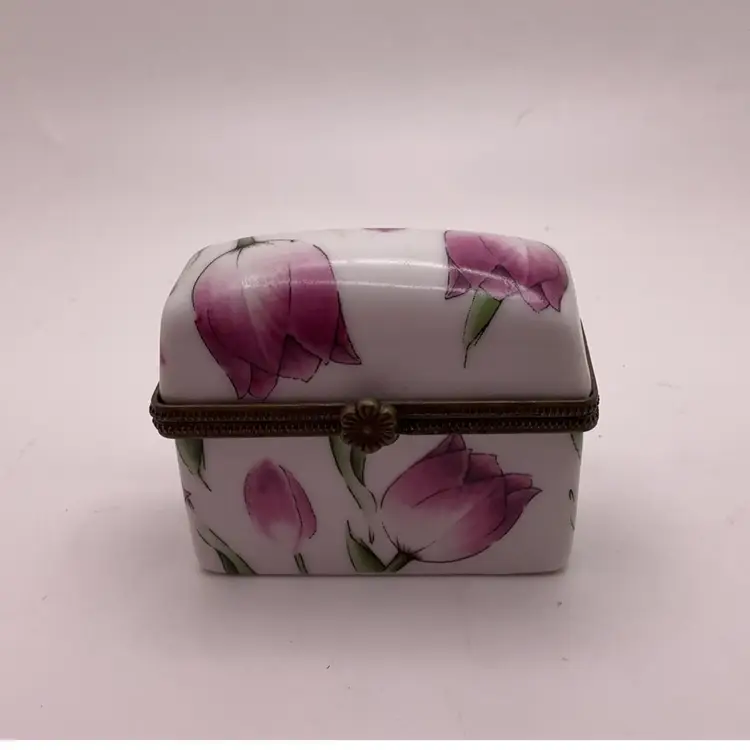 FFF Trinket Box Tulips Flowers 2”