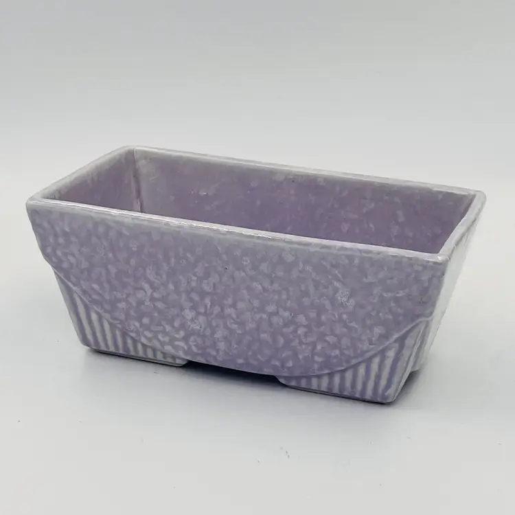 Vintage Lavender Ceramic Planter - Rectangular USA Pottery Planter