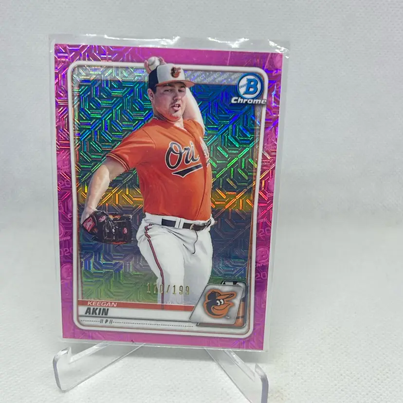 Keegan Akin 2020 Bowman Chrome Pink Mojo Refractor 170/199 Baltimore Orioles 