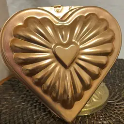 Copper Colored Heart Jello Mold
