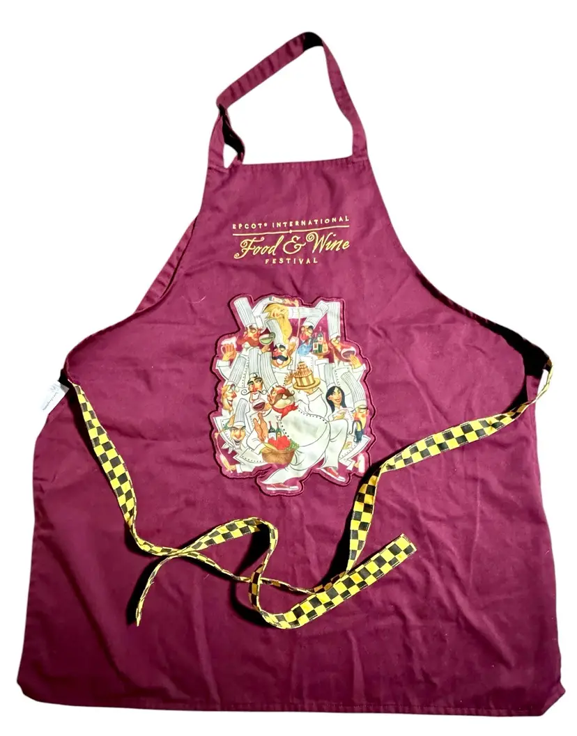 Disney Walt Disney World Epcot International Food & Wine Festival 2010 Apron Red