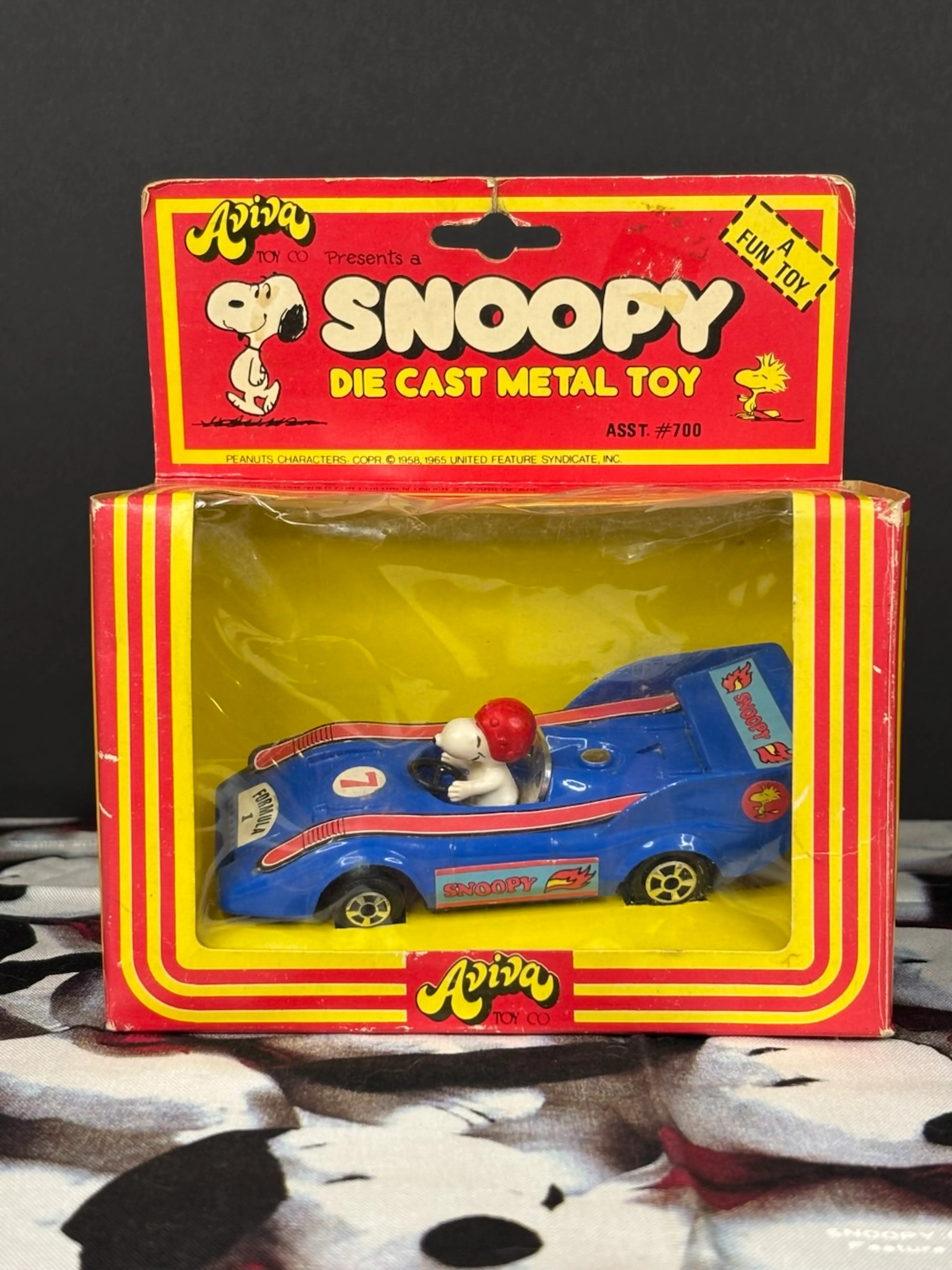 Snoopy F1 Die Cast Race Car