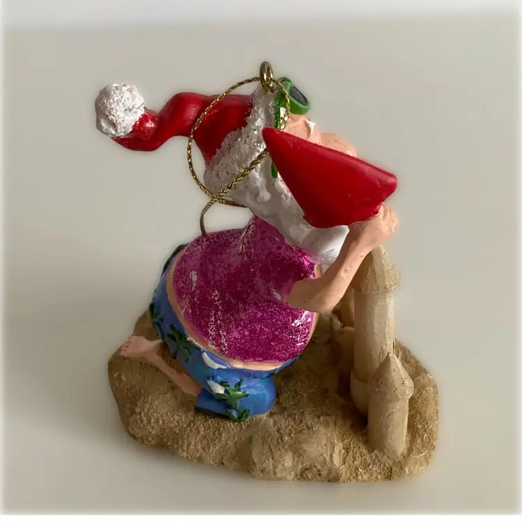 Brighten The Season Santa At The Beach Christmas Ornament