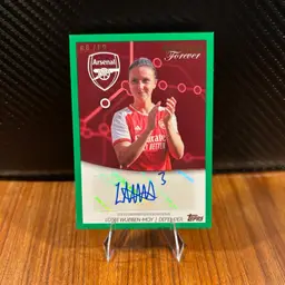 Lotte Wubben Moy 23/24 Topps Arsenal Forever North London Origins Auto Green Parallel /99