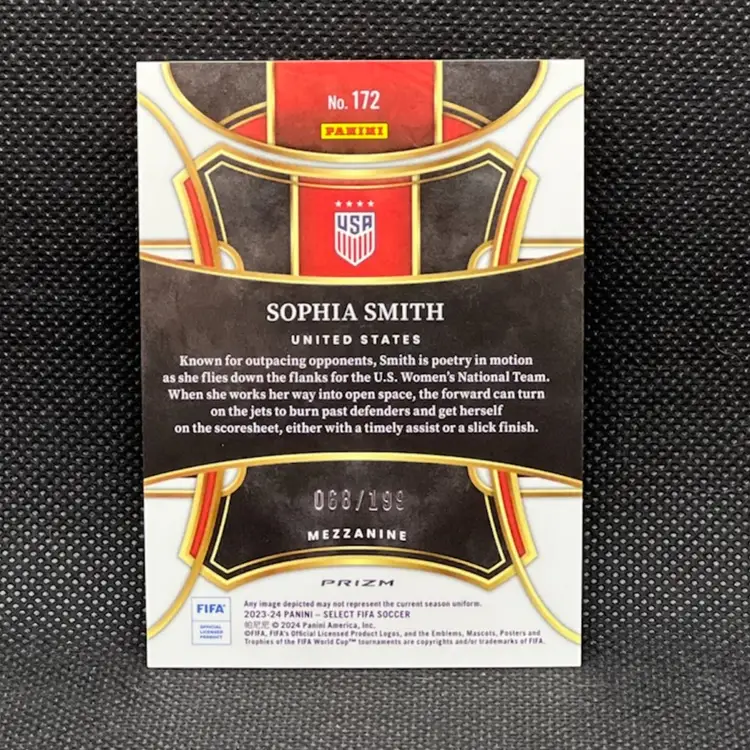 Sophia Smith 2023/24 Panini Select Pink /199 USWNT Soccer Card