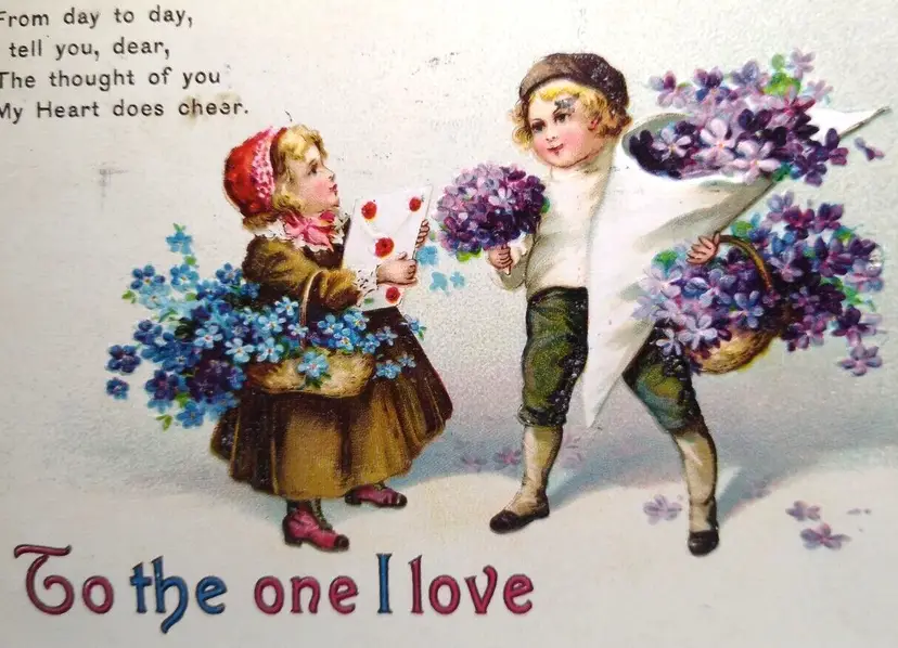 To The One I Love Valentine Postcard Unsigned Ellen Clapsaddle 1912 Series 1835