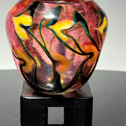 Vintage John Lotton Flora Glass Vase