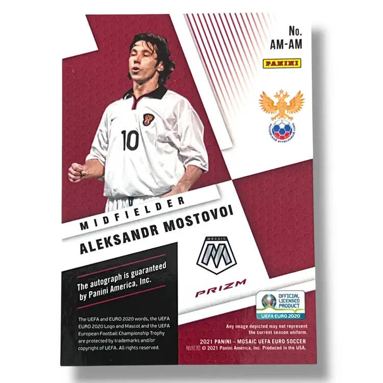 Aleksandr Mostovoi 2021 Panini Mosaic UEFA EURO 2020 Circles Prizm Auto