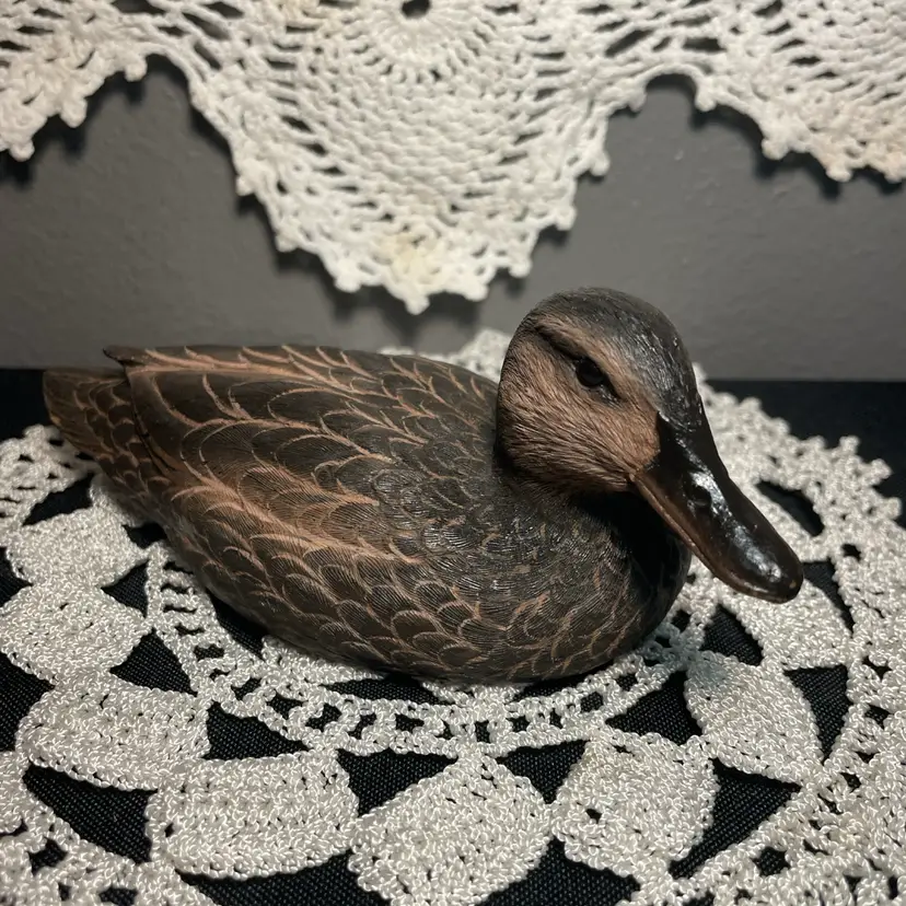 SECOND NATURE DESIGN DUCK DECOY FIGURINE WILDLIFE COLLECTIBLES RESIN MALLARD 6.5”