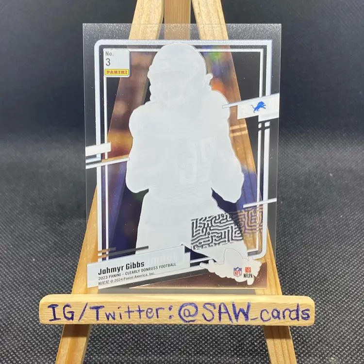 Jahmyr Gibbs 2023 Donruss Clearly The Rookies Detroit Lions