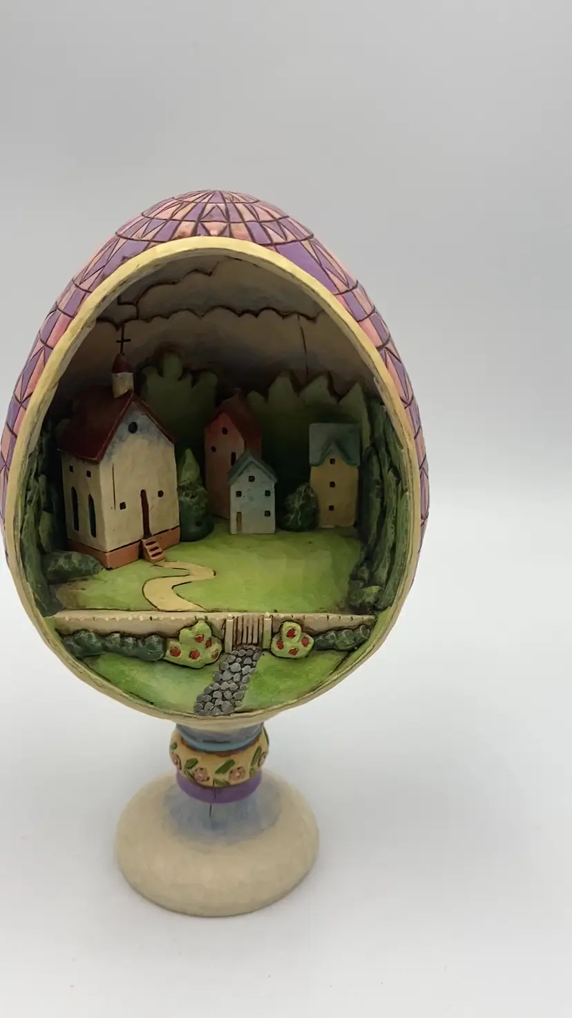 Jim Shore Heartwood Creek Small Town Big Blessings 2006 Easter Egg Church