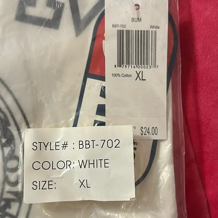 B.U.M. Equipment White Tee Shirt Size XL