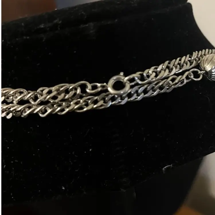 Vintage 54” Silver Tone Necklace