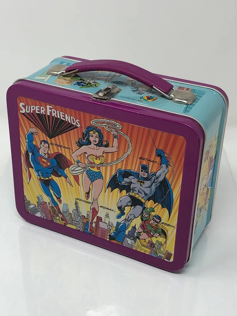 Mini Metal Super Friends Reproduction Lunch Box Hallmark 1998