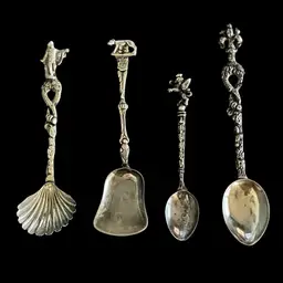 Set Of 4 Small Italian Spoons