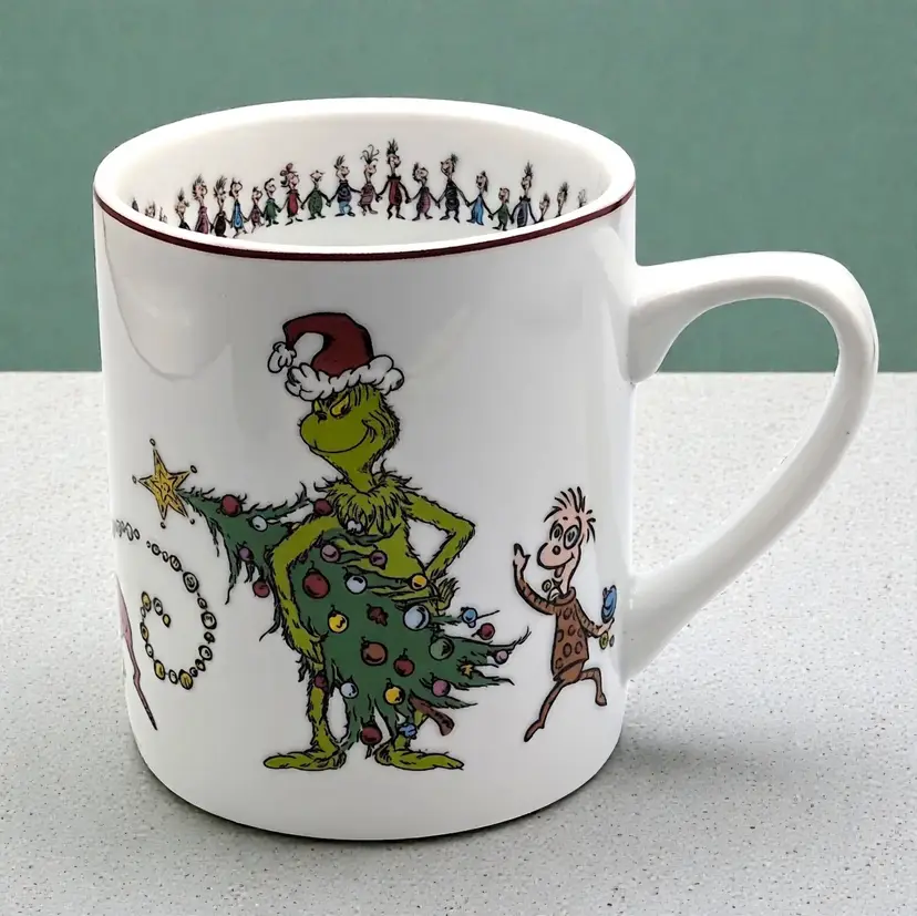 Williams Sonoma The Grinch Christmas Coffee Tea Hot Cocoa Mug Cup