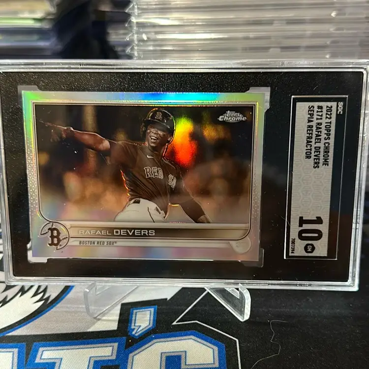 Rafael Devers Topps Chrome Sepia SGC 10 Boston Red Sox