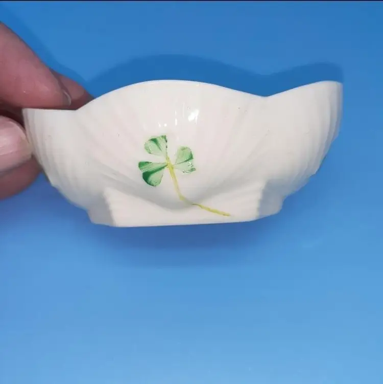 Belleek Shamrock Salt Cellar vintage