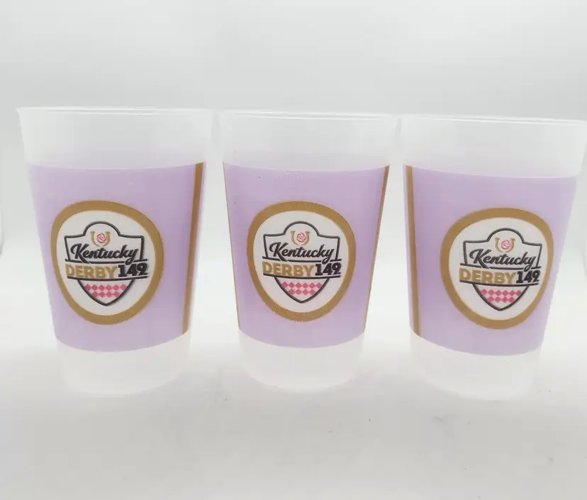 Kentucky Derby 149th 3 Plastic Cups Tumblers 2023 Westrick Paper Co Horse Race