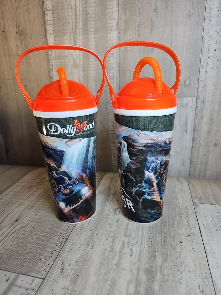 Dollywood Big Bear Mountain Tumbler Cups – 24oz Pair (2023 Souvenir Set)
