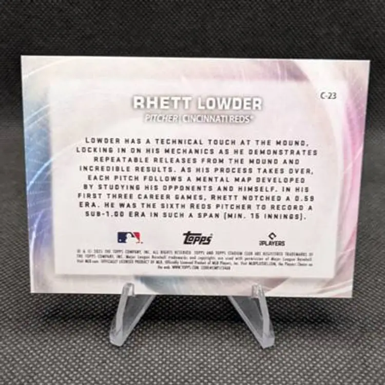 Rhett Lowder 2025 Topps Stadium Club Concentration Rookie RC #C-23 - Cincinnati Reds