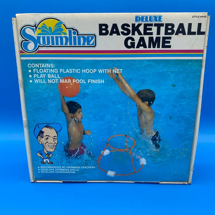 Swimline Vintage Deluxe Basketball Game - New in Box - Floating Hoop Toy
