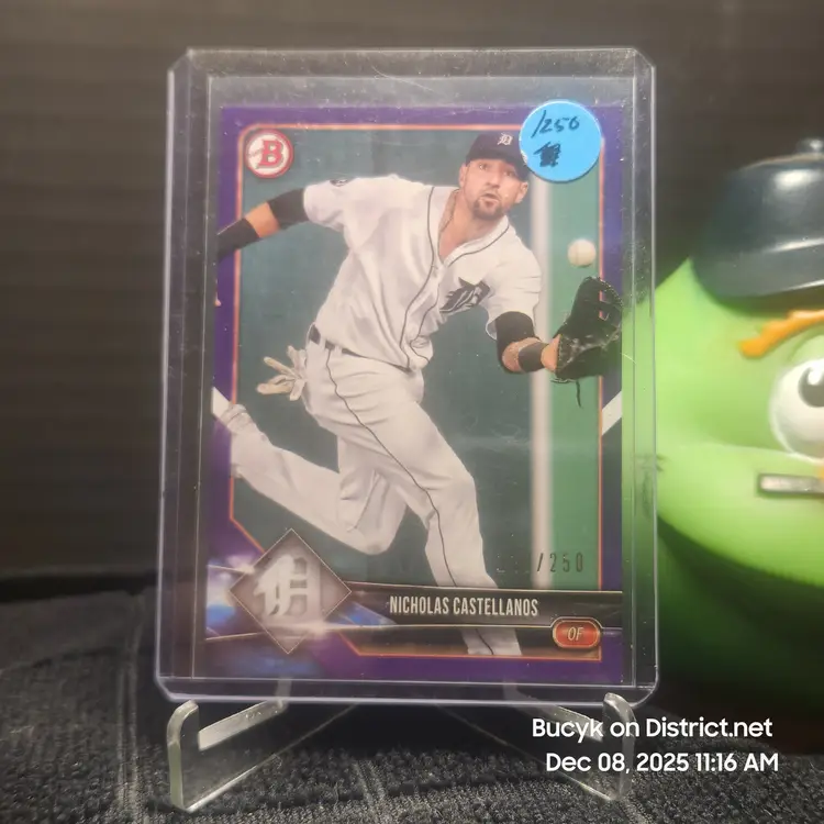 2018 Bowman Purple - Nicholas Castellanos Detroit Tigers 110/250
