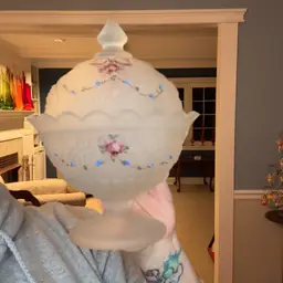 Westmorland Frosted Glass Candy Dish