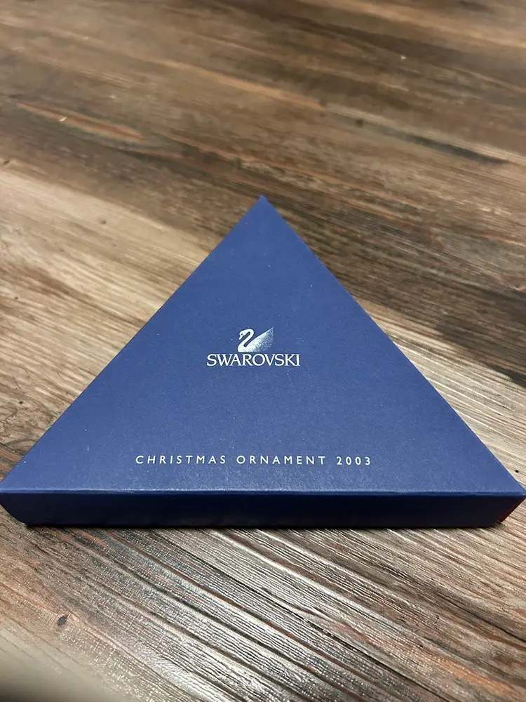 Very rare 2003 Swarovski Christmas snowflake ornament. All original packaging a beautiful gem for your tree.  Or a great way to celebrate the significance of 2003 = a birth of a child, marriage, graduation.