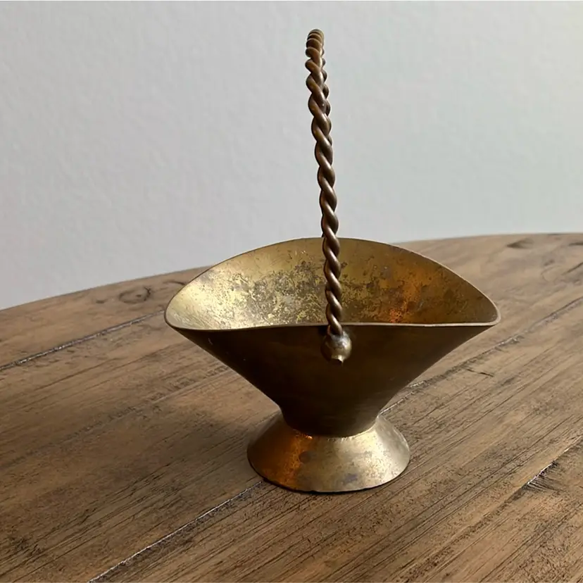 Brass Handled Basket 