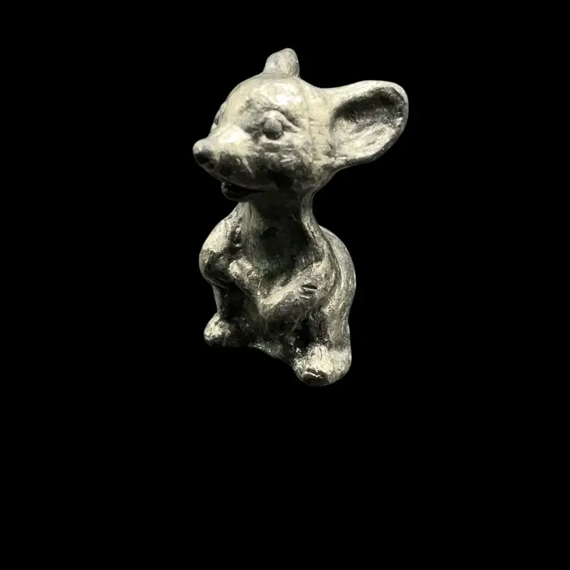 Vintage Metal Mouse Figurine Spoontiques Mouse #1 .75”