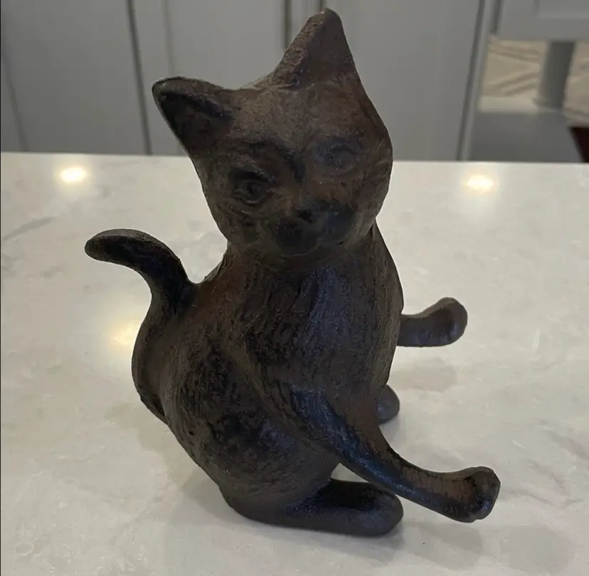 Cast Iron, Kitten/Cat, Business Card/Cell Phone Holder, Desktop Organizer