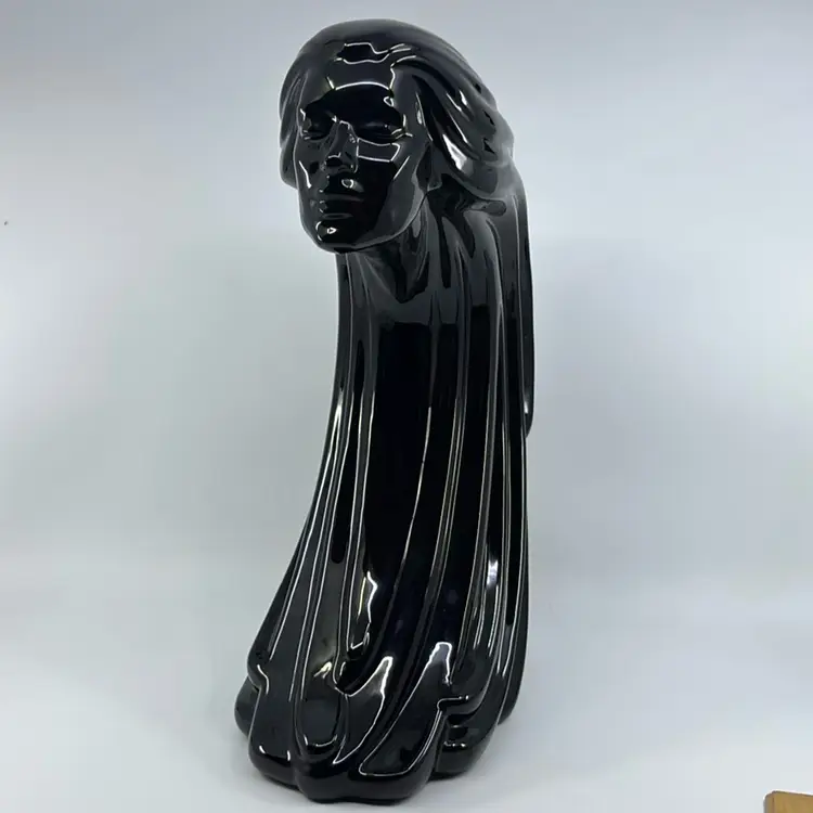 Art Deco Style Woman In The Wind Sculpture 15.5H 9.5W