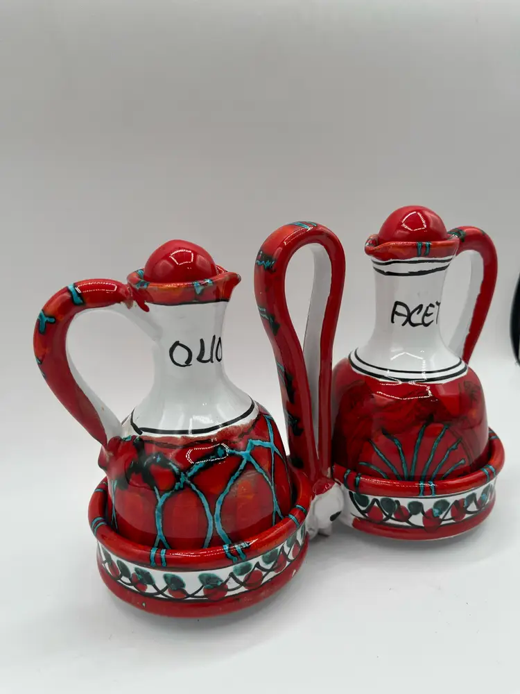 Handmade Santo Stefano Cruet Set - Sicily Italy