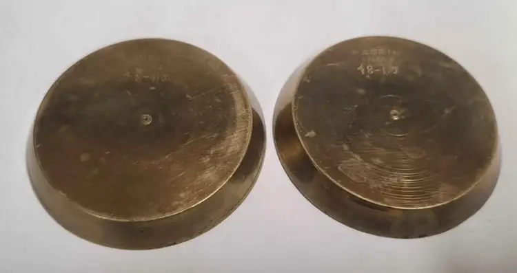 Vintage Small Floral Engraved Brass Trinket/Ring Trays – Set of 2