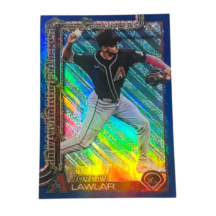 Jordan Lawlar 2025 Topps Holiday Blue Metallic Glitter