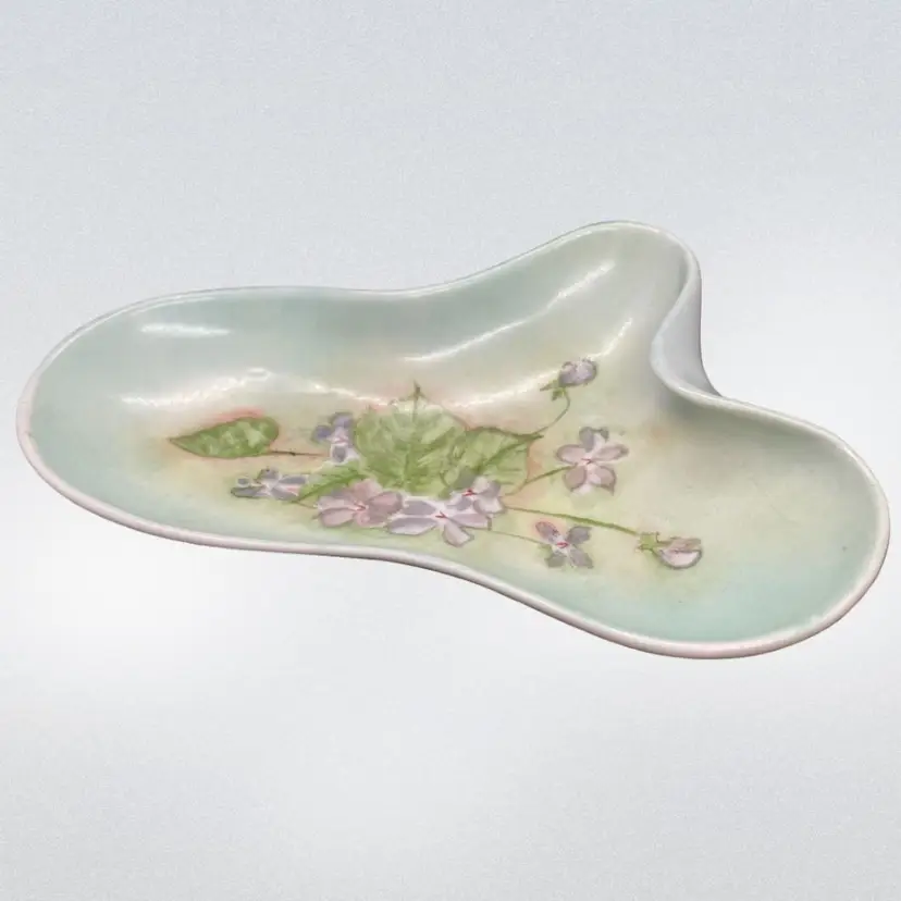 Beautiful Hand painted Boudoir Dresser Trinket Dish